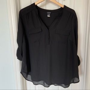 Torrid black lightweight blouse, size 1 (XL)